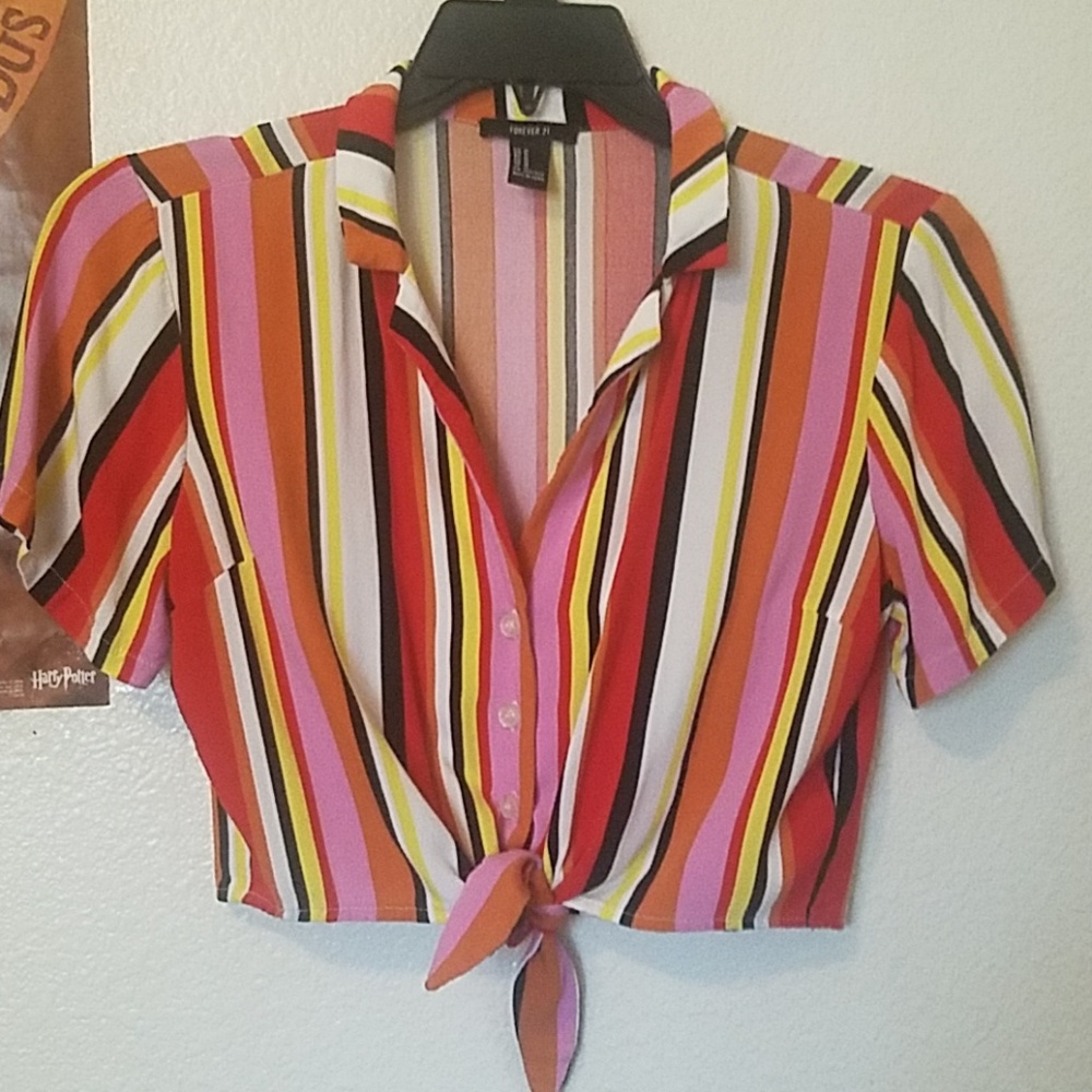 Button up crop top
